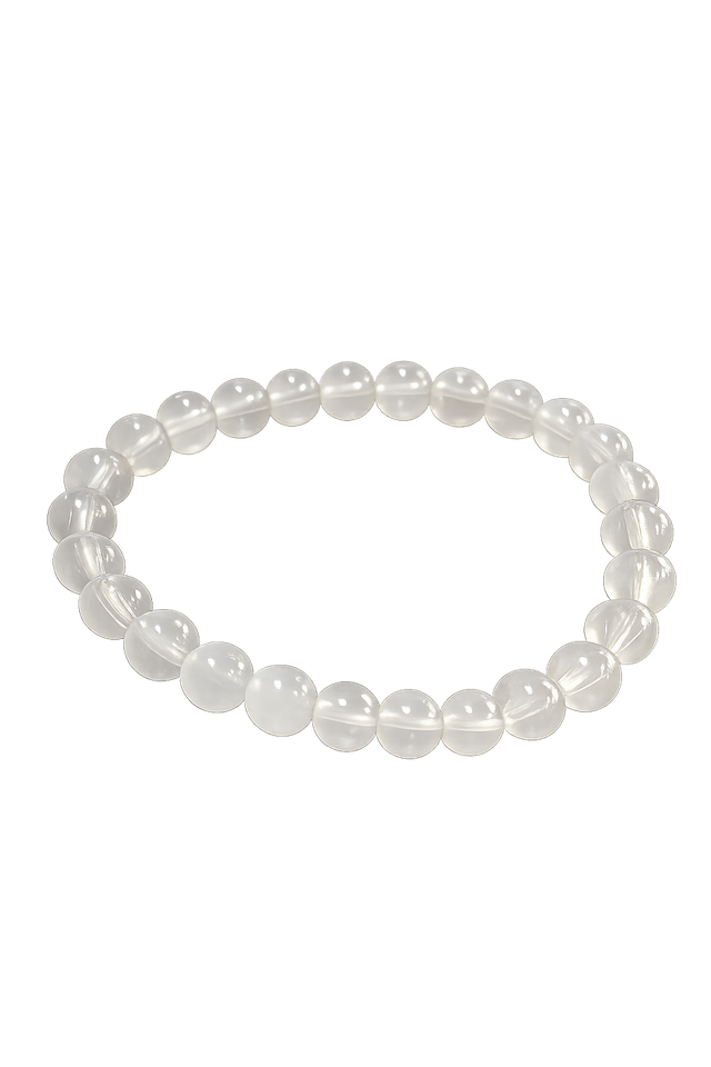 Milky Moonstone Beaded Bracelet - Image 4