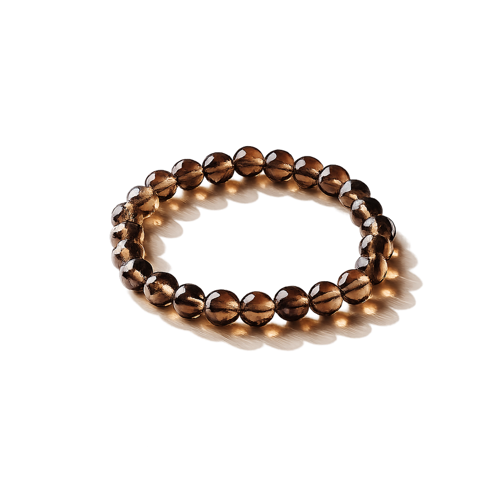 Natural Smoky Quartz Bead Bracelet - Image 4