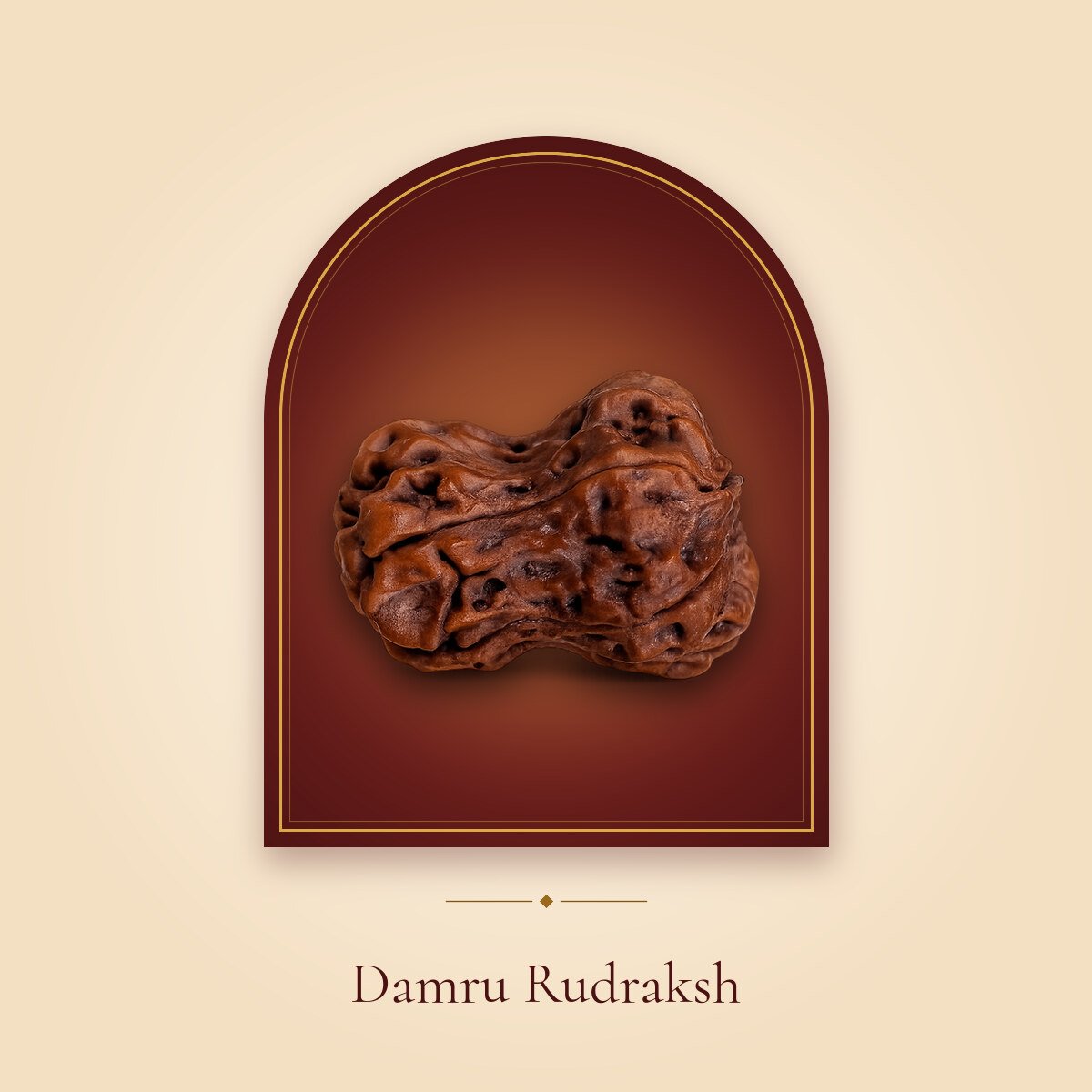 Damru Rudraksh – shown in a temple arch