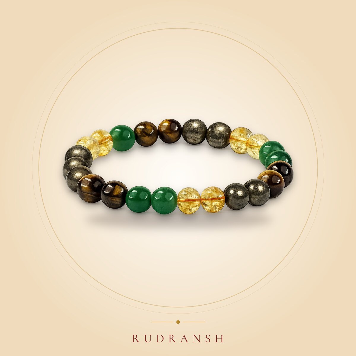 Golden Pyrite Bead Bracelet