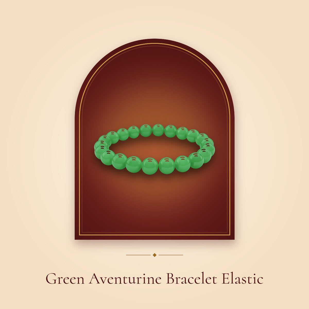 Green Aventurine Bracelet Elastic – shown in a temple arch