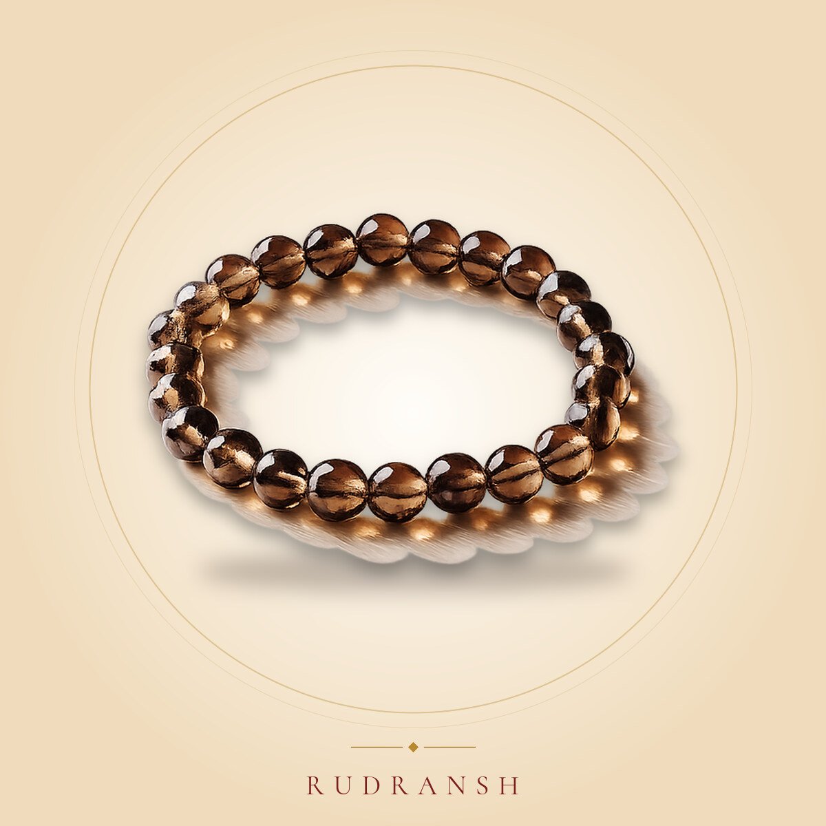 Natural Smoky Quartz Bead Bracelet