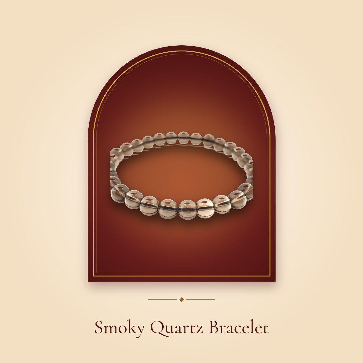 Smoky Quartz Bracelet – shown in a temple arch