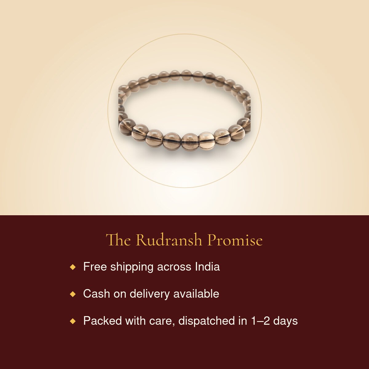 Smoky Quartz Bracelet – free shipping, cash on delivery